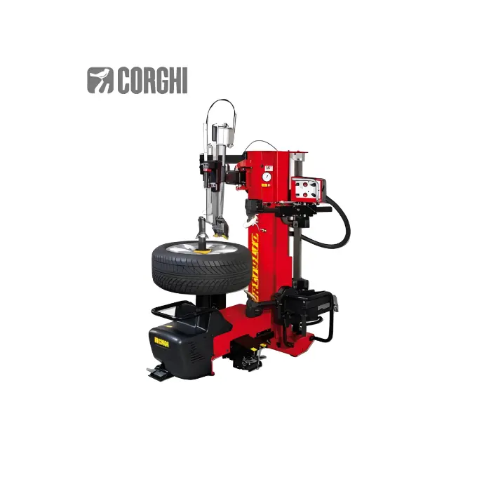 Máy ra vào lốp xe con không sử dụng lơ via (1 pha, màu đỏ RAL 3002) (bao gồm guốc ép)