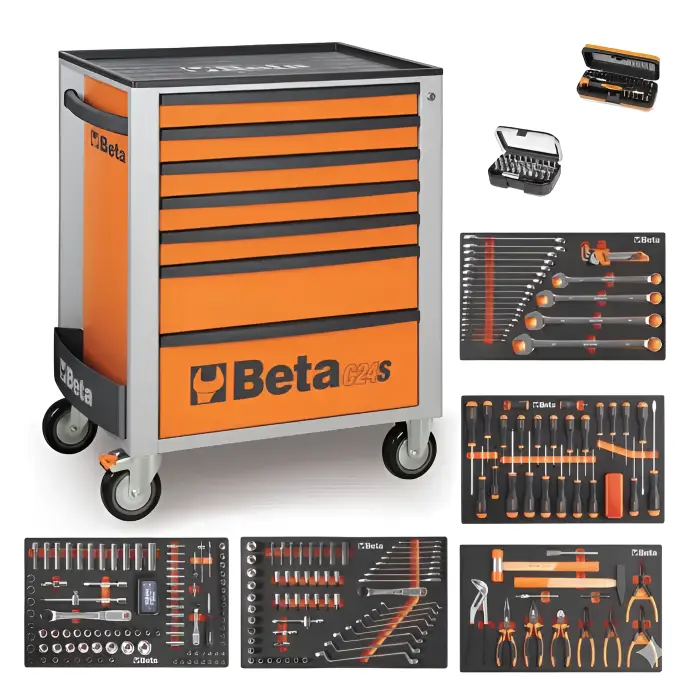 Tủ dụng cụ 7 ngăn, 295 chi tiết (màu cam)