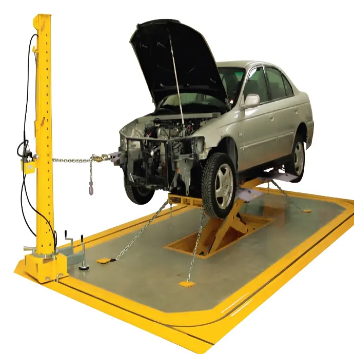 Bệ kéo nắn chìm sàn cho xe con 3490 x 6560 mm, Tháp kéo 10 tấn (Cầu nâng 3.5 Tấn, Có bộ kẹp mép, khung xe SUV)