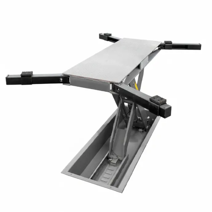 Cầu nâng cắt kéo nâng bụng 3 tấn, lắp chìm, màu xám, model: SL-562A