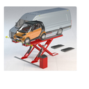 Cầu nâng cắt kéo kiểm tra góc đặt bánh xe 4.3 tấn, Lắp nổi, 3 pha, màu đỏ (chưa bao gồm đĩa lái và bộ phụ kiện)