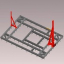 Bệ kéo nắn chìm sàn cho xe con, 4000x6000mm